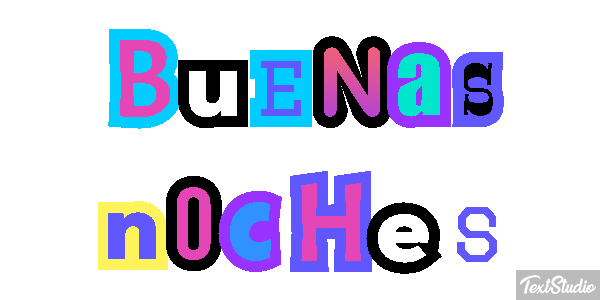 Buenas noches テキスト効果