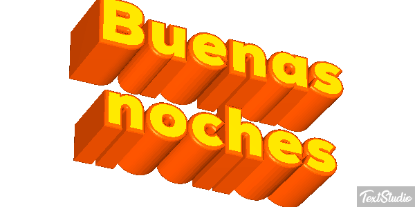 Buenas noches テキスト効果