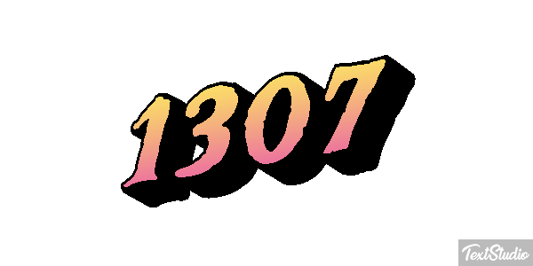 1307 Text effect
