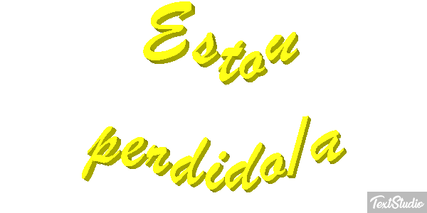 Estou perdido/a Efeito do texto