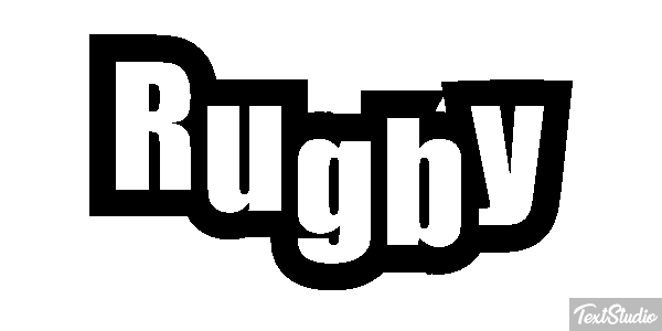Rugby Efeito do texto
