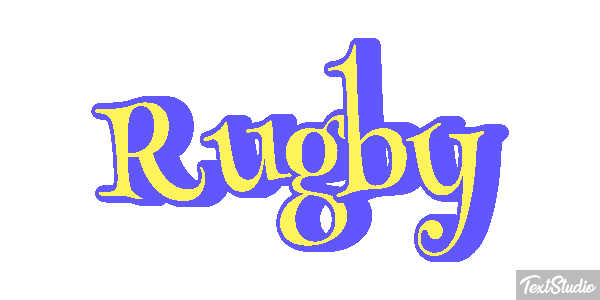 Rugby Efeito do texto