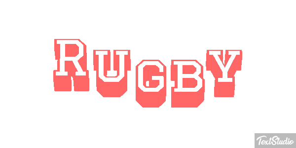 Rugby Efeito do texto