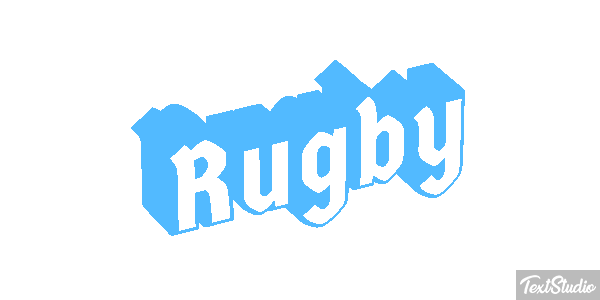 Rugby Efeito do texto