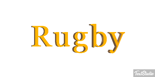 Rugby Efeito do texto