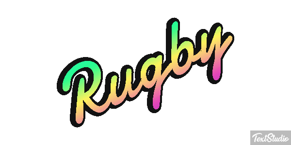 Rugby Efeito do texto