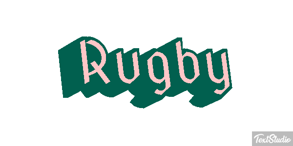 Rugby Efeito do texto
