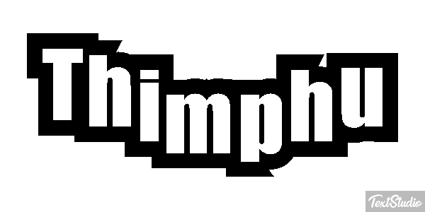 Thimphu Tekst effect