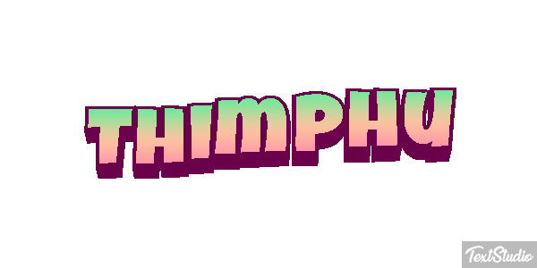 Thimphu Tekst effect