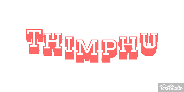 Thimphu Tekst effect