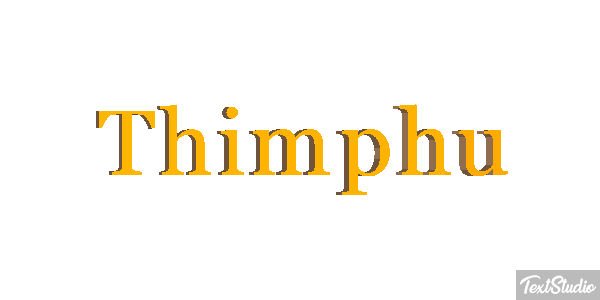 Thimphu Tekst effect