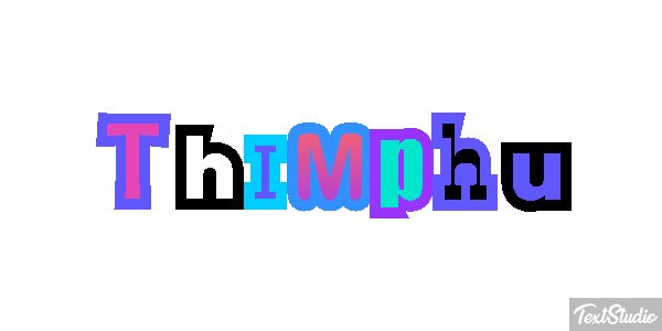 Thimphu Tekst effect
