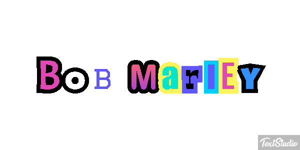 Bob Marley Efecto de texto