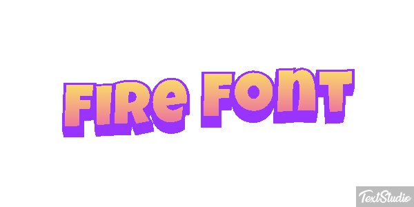 Fire Font Effetto testo