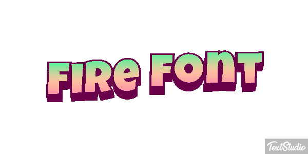 Fire Font Effetto testo