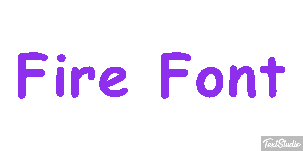 Fire Font Effetto testo