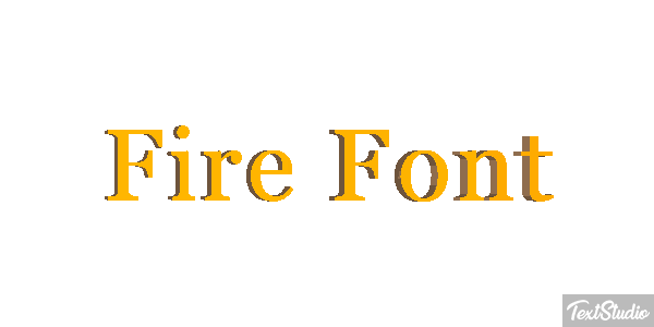 Fire Font Effetto testo