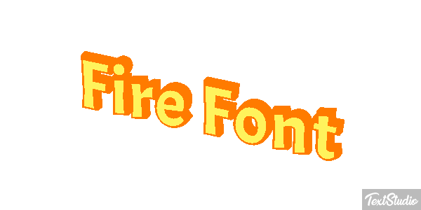 Fire Font Effetto testo