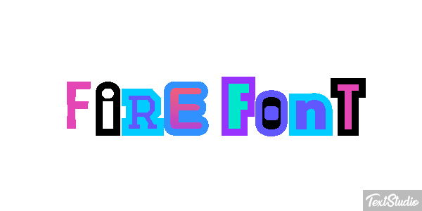 Fire Font Effetto testo