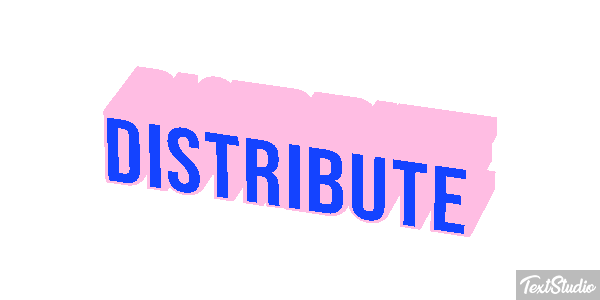 Distribute Efeito do texto