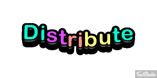 Distribute Efeito do texto