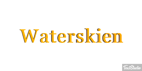 Waterskiën Текстовый эффект