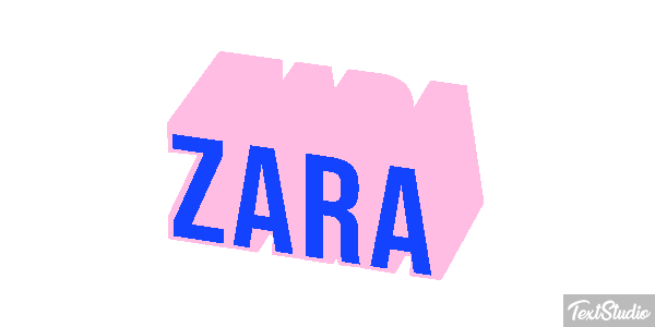 Zara Efecto de texto