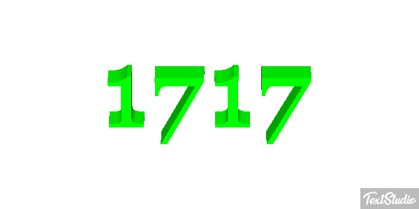 1717 Text effect