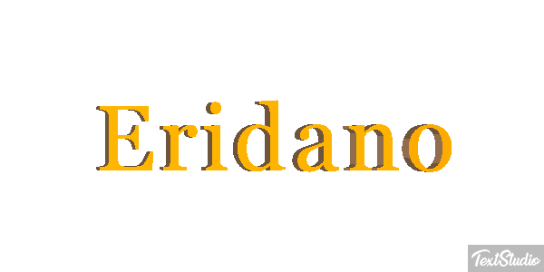 Eridano Effetto testo