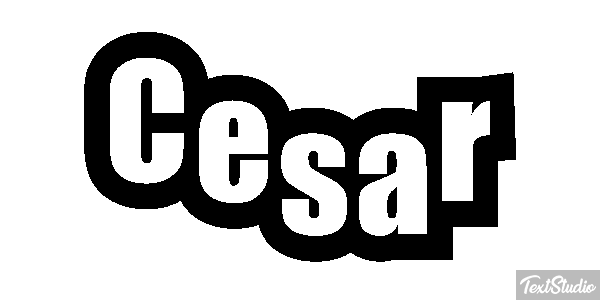 César Текстовый эффект