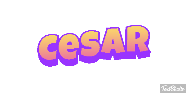 César Текстовый эффект