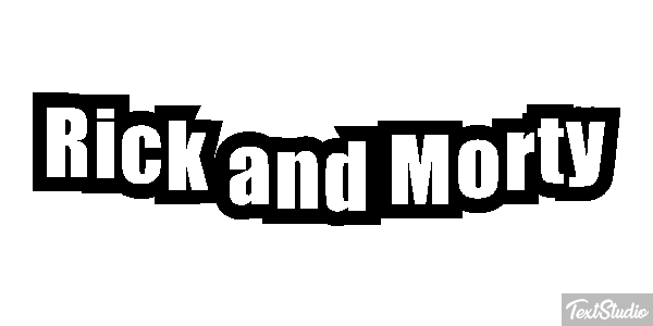 Rick and Morty Efecto de texto