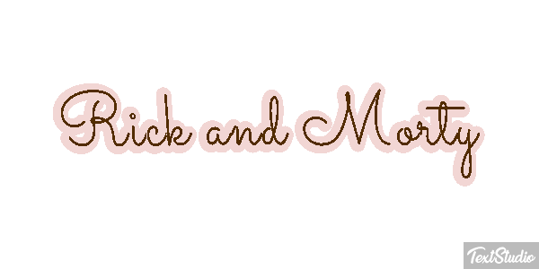 Rick and Morty Efecto de texto