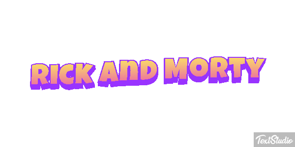 Rick and Morty Efecto de texto