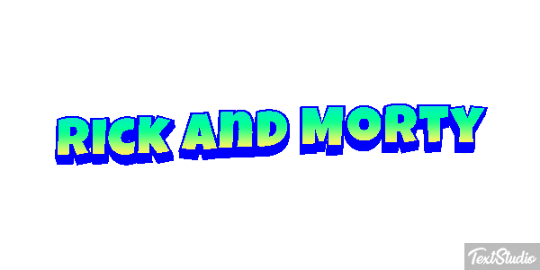 Rick and Morty Efecto de texto