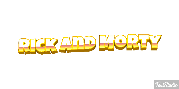 Rick and Morty Efecto de texto