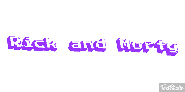 Rick and Morty Efecto de texto
