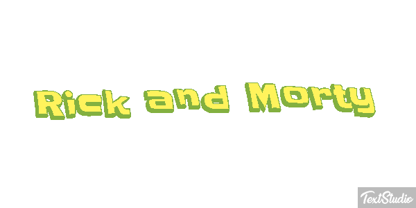 Rick and Morty Efecto de texto