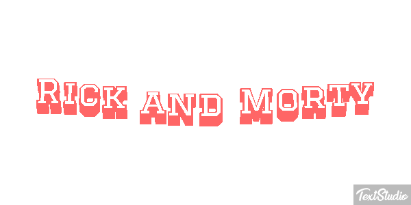 Rick and Morty Efecto de texto