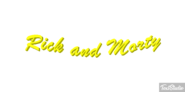 Rick and Morty Efecto de texto