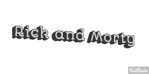 Rick and Morty Efecto de texto