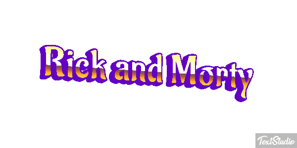 Rick and Morty Efecto de texto