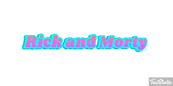 Rick and Morty Efecto de texto