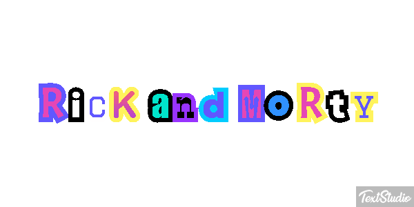 Rick and Morty Efecto de texto
