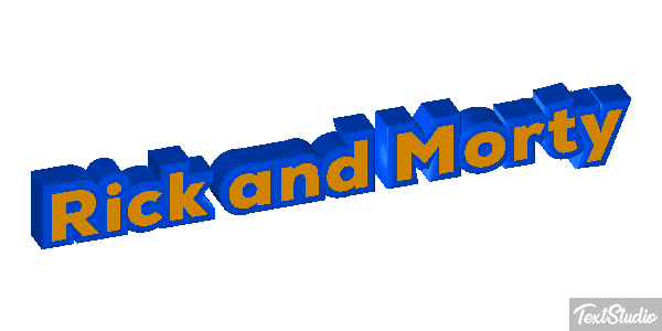 Rick and Morty Efecto de texto