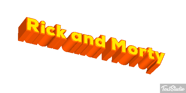 Rick and Morty Efecto de texto