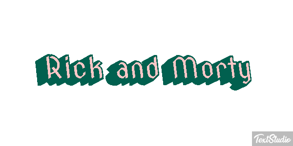Rick and Morty Efecto de texto