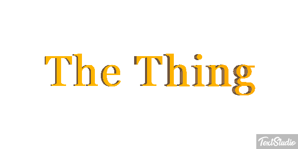 The Thing Efecto de texto