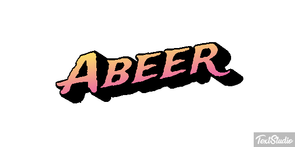 Abeer Tekst effect
