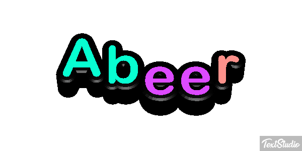 Abeer Tekst effect